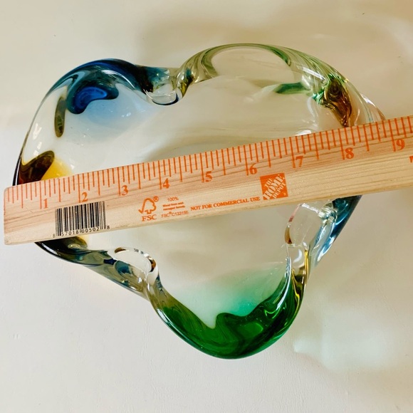 Frantisek Zemek “Rhapsody” Glass Bowl Bohemia Czech Studio Art 1950 - Picture 2 of 12